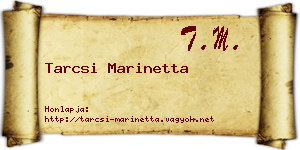 Tarcsi Marinetta névjegykártya