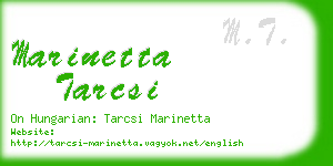 marinetta tarcsi business card